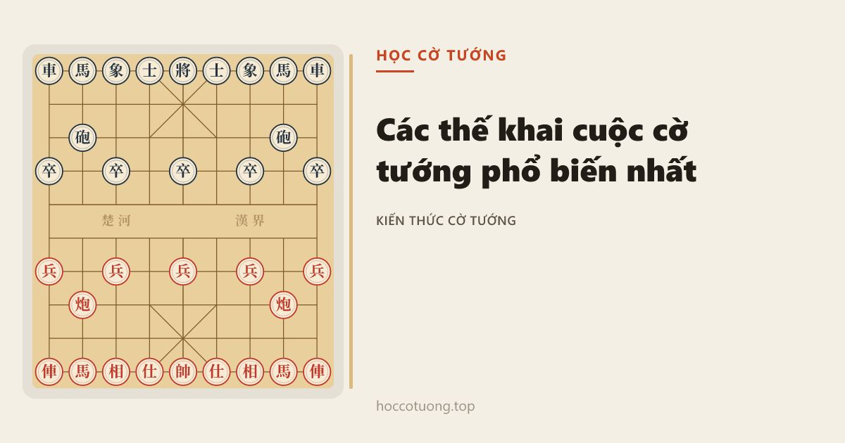 Các Thế Khai Cuộc Cờ Tướng Phổ Biến Nhất Và Cách Chọn Cho Người Mới