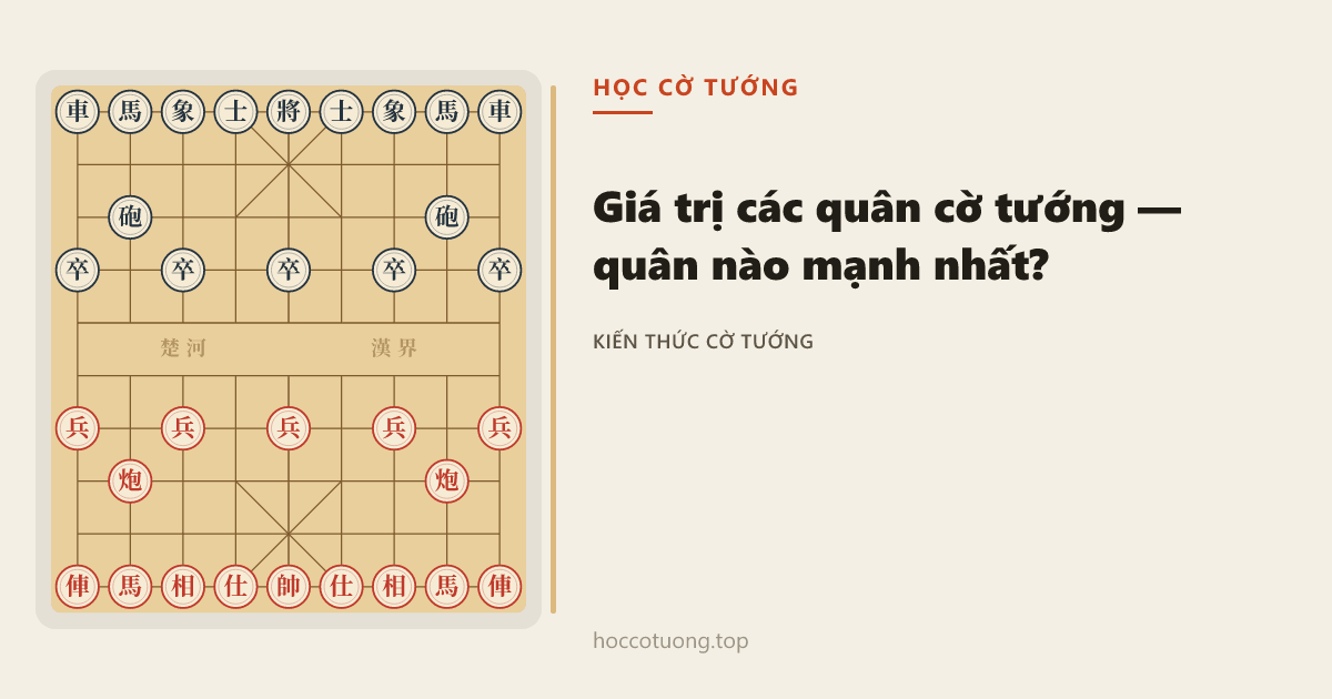 Giá Trị Các Quân Cờ Tướng: Quân Nào Mạnh Nhất, Khi Nào Nên Đổi Quân?